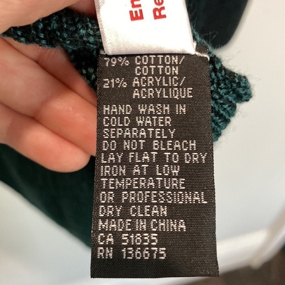 Melanie Lyne Green V-neck Sweater XL - Picture 17 of 17